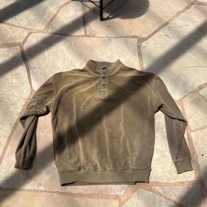 Vintage N.E. Wear San Francisco Terry Cloth 1/4 Button Up Crewneck